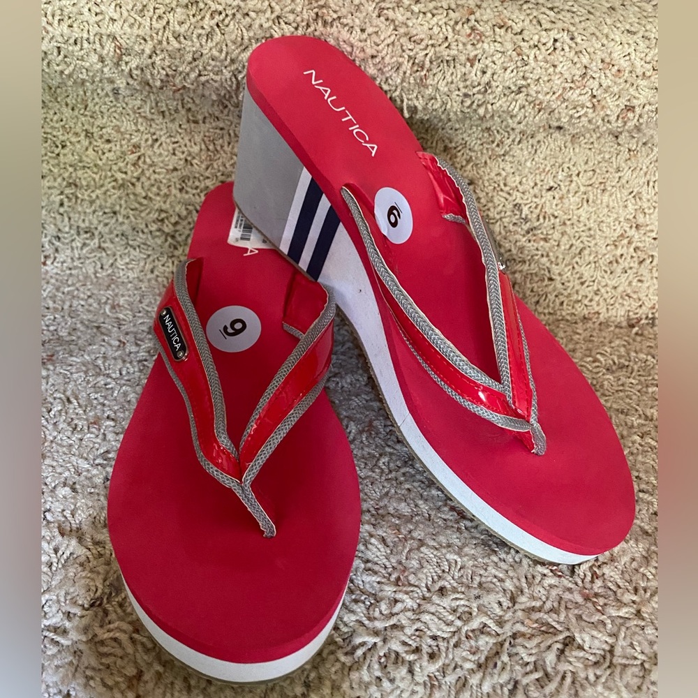 Nautica Wedge flip flop